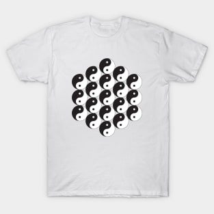 Yin and Yang symbol hexagon T-Shirt